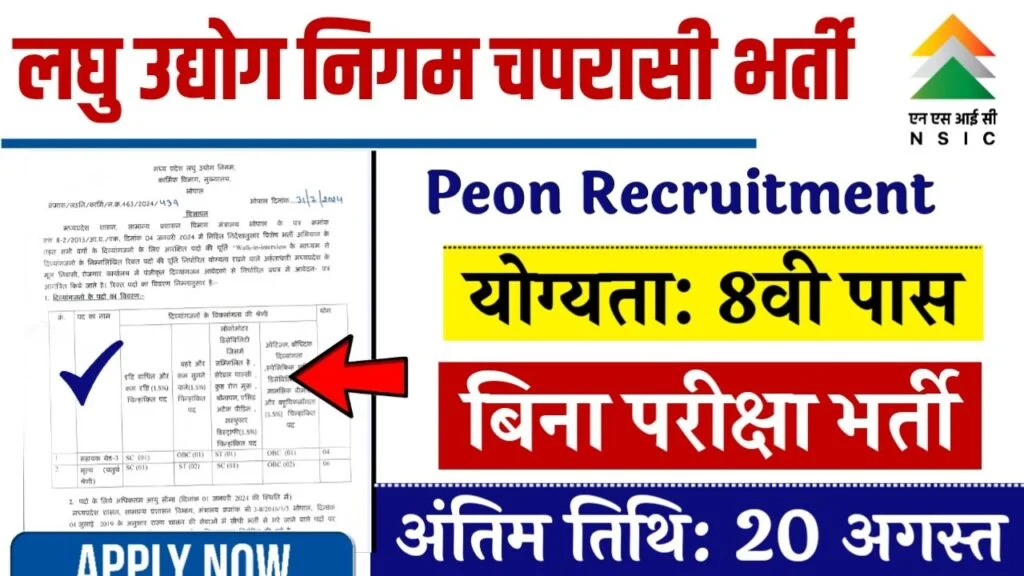 Laghu Udyog Peon Vacancy