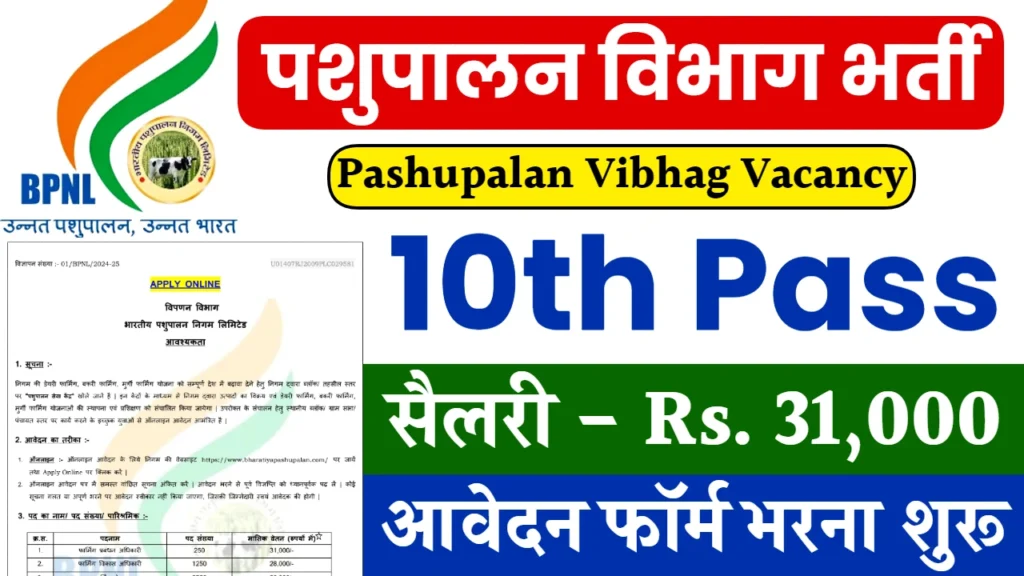 Pasupalan Vibhag Recruitments